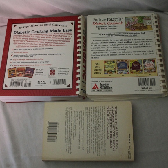 Diabetic Cookbook Lot: All-in-One, Fix-It &‎ Forget-It, Better Homes Recipes - Picture 2 of 6